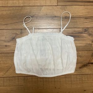 White Cotton Crop Top